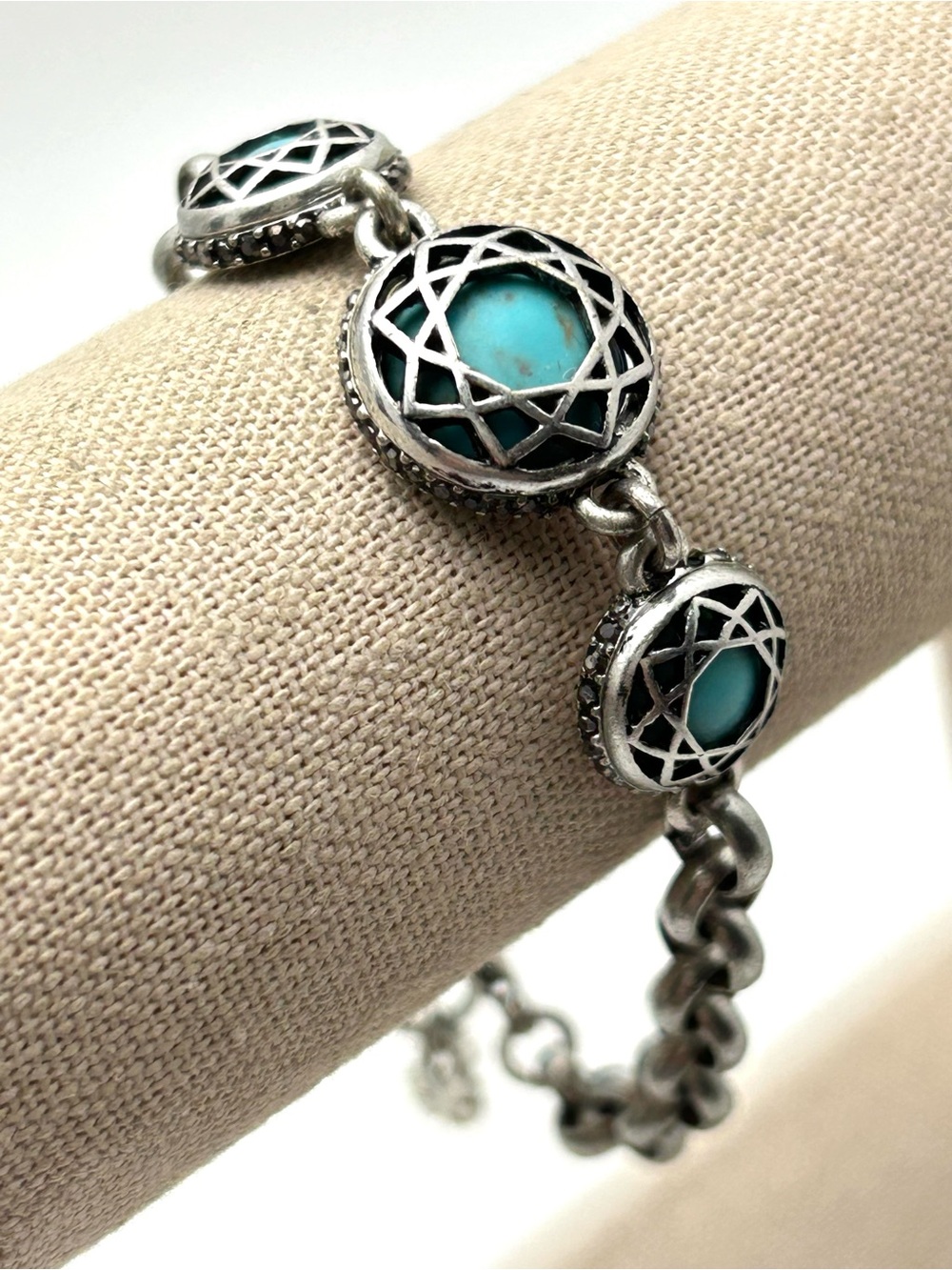 Lucky Brand Turquoise Blue Link Bracelet